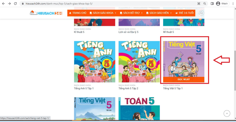 Sách Tiếng Việt lớp 5 | Xem online, tải PDF (ảnh 1)