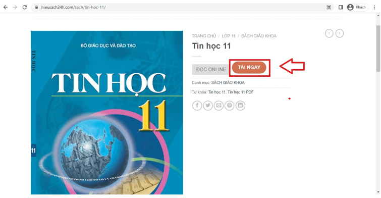 Sách Tin học 11 | Xem online, tải PDF (ảnh 1)