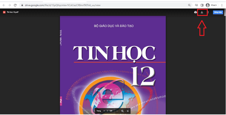 Sách Tin học lớp 12 | Xem online, tải PDF (ảnh 1)