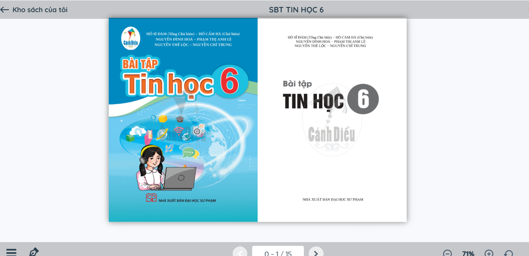 Sách Tin học lớp 6 Cánh diều | Xem online, tải PDF