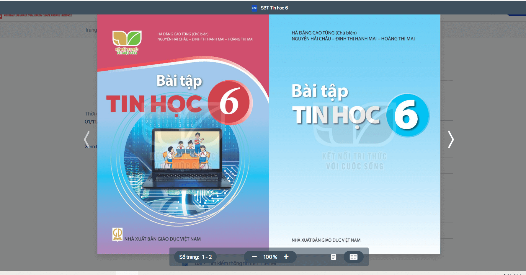 Sách Tin học lớp 6 Kết nối tri thức với cuộc sống | Xem online, tải PDF