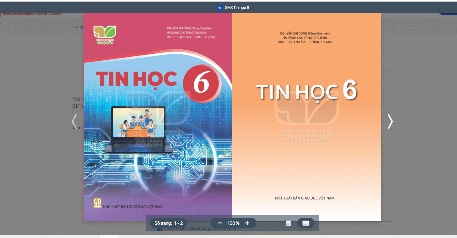 Sách Tin học lớp 6 Kết nối tri thức với cuộc sống | Xem online, tải PDF