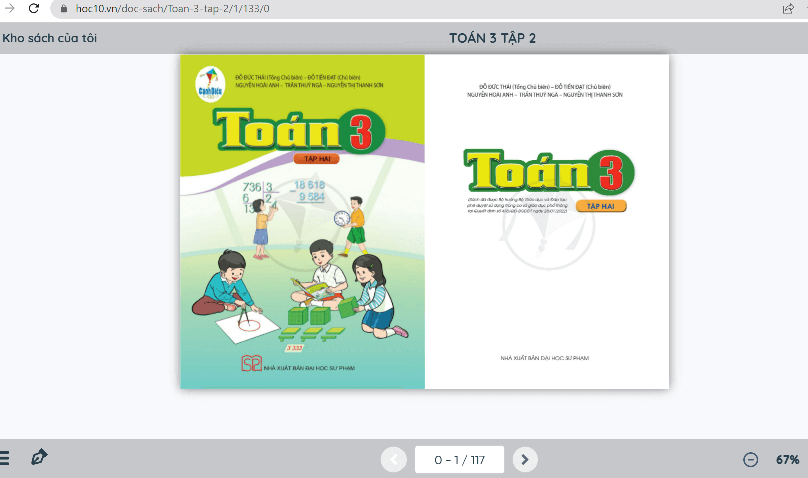 Sách Toán lớp 3 Cánh diều | Xem online, tải PDF