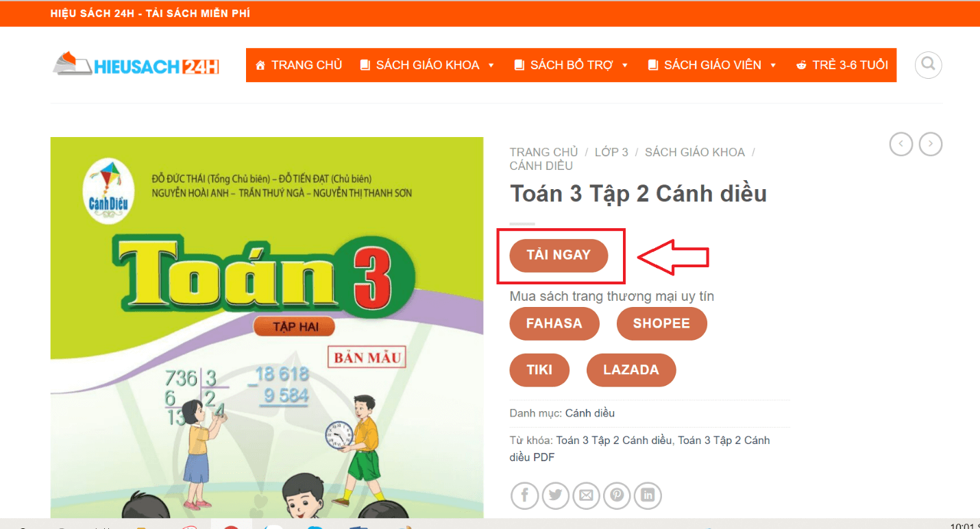 Sách Toán lớp 3 Cánh diều | Xem online, tải PDF