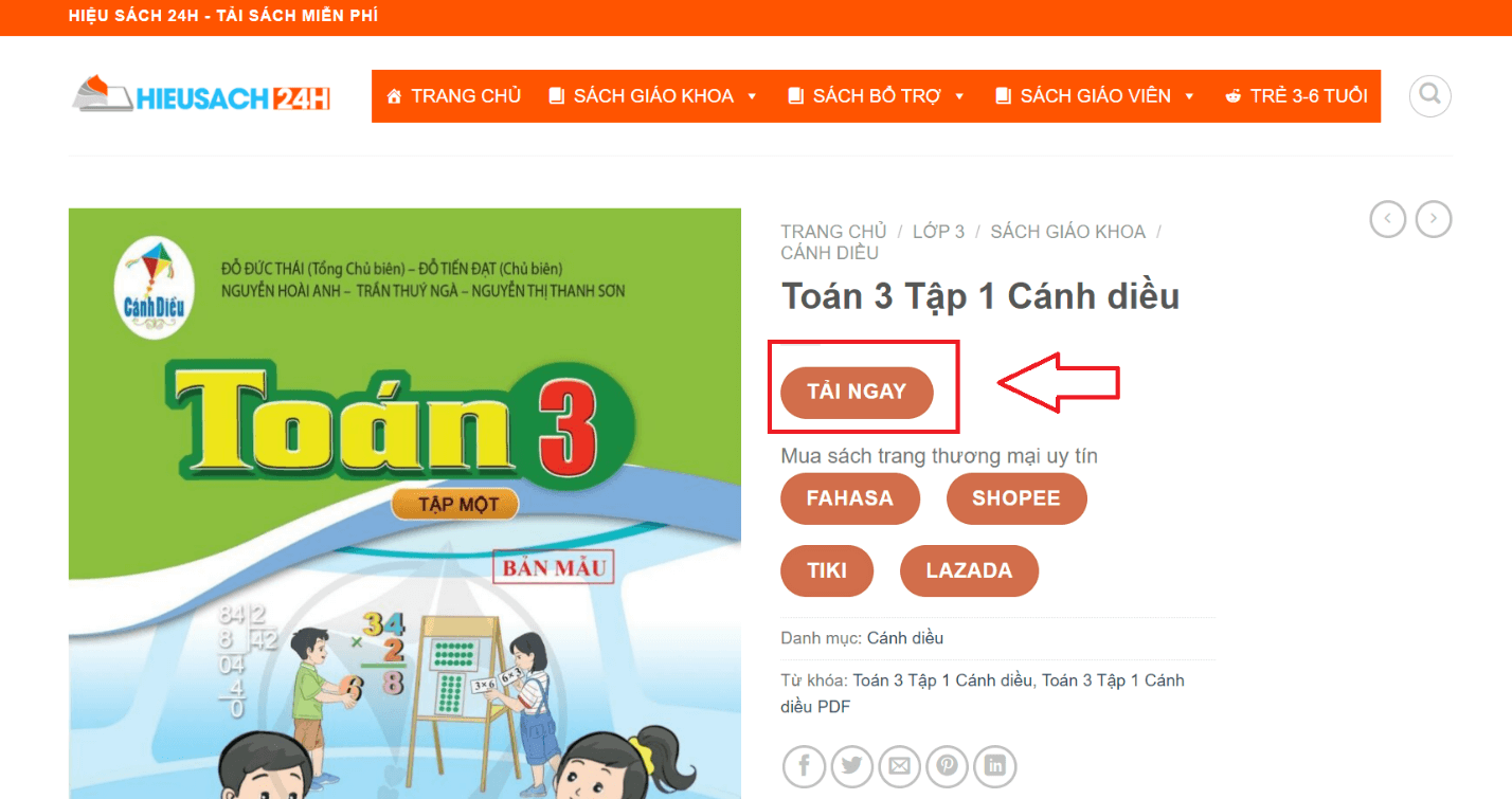 Sách Toán lớp 3 Cánh diều | Xem online, tải PDF