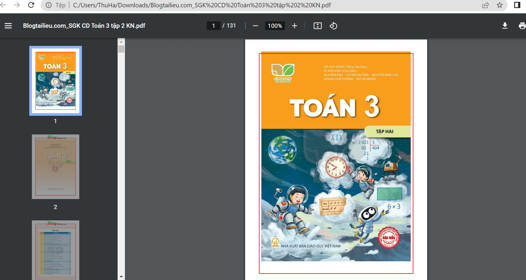 Sách Toán lớp 3 Kết nối tri thức | Xem online, tải PDF