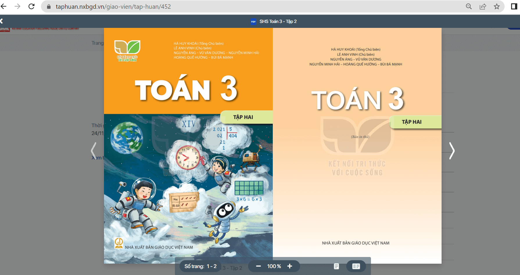 Sách Toán lớp 3 Kết nối tri thức | Xem online, tải PDF