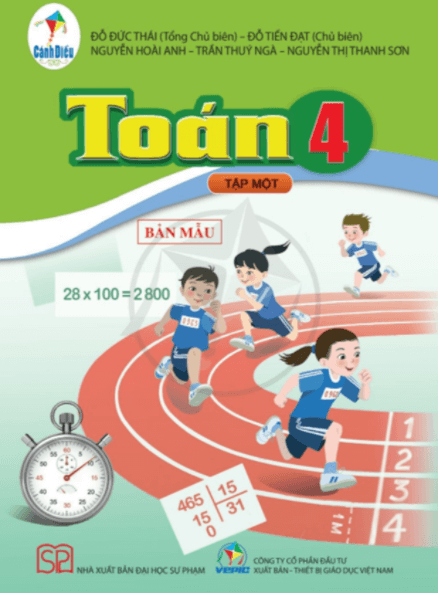 Toán lớp 4 Cánh diều Tập 1, Tập 2 pdf