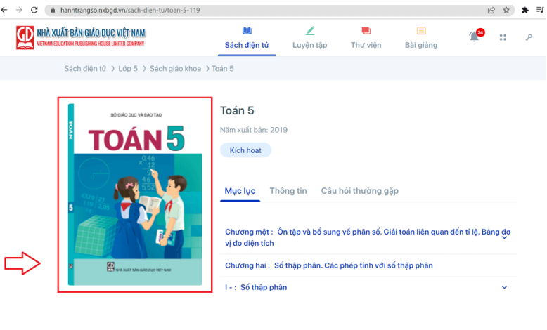 Sách Toán lớp 5 | Xem online, tải PDF (ảnh 1)