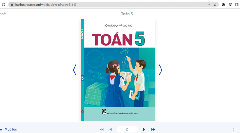 Sách Toán lớp 5 | Xem online, tải PDF (ảnh 1)