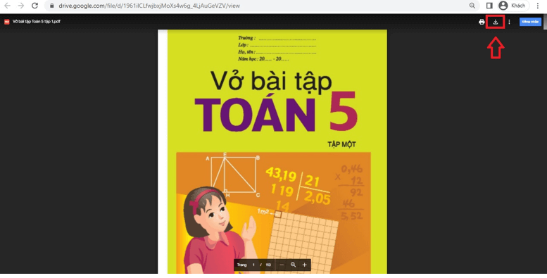 Sách Toán lớp 5 | Xem online, tải PDF (ảnh 1)