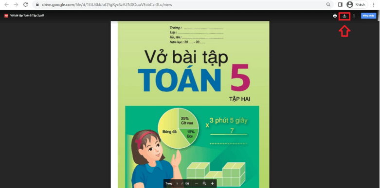 Sách Toán lớp 5 | Xem online, tải PDF (ảnh 1)