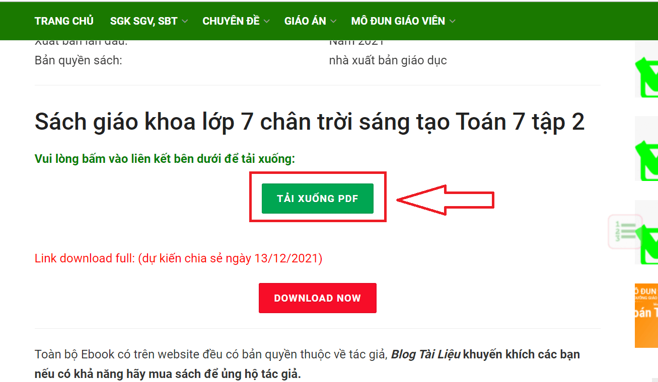 Sách Toán lớp 7 Chân trời sáng tạo | Xem online, tải PDF