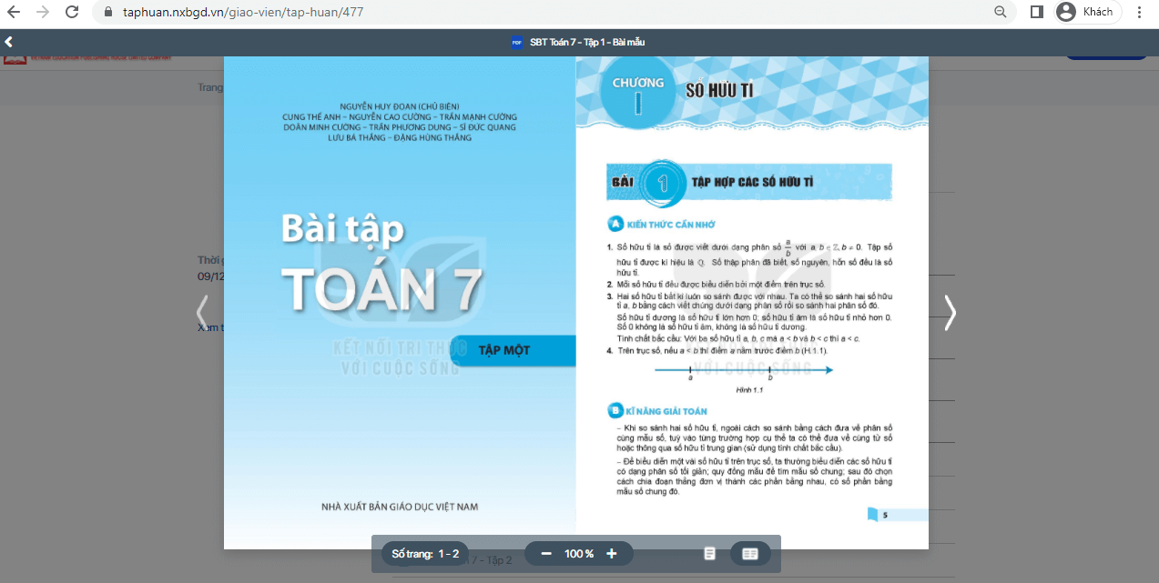 Sách Toán lớp 7 Kết nối tri thức | Xem online, tải PDF