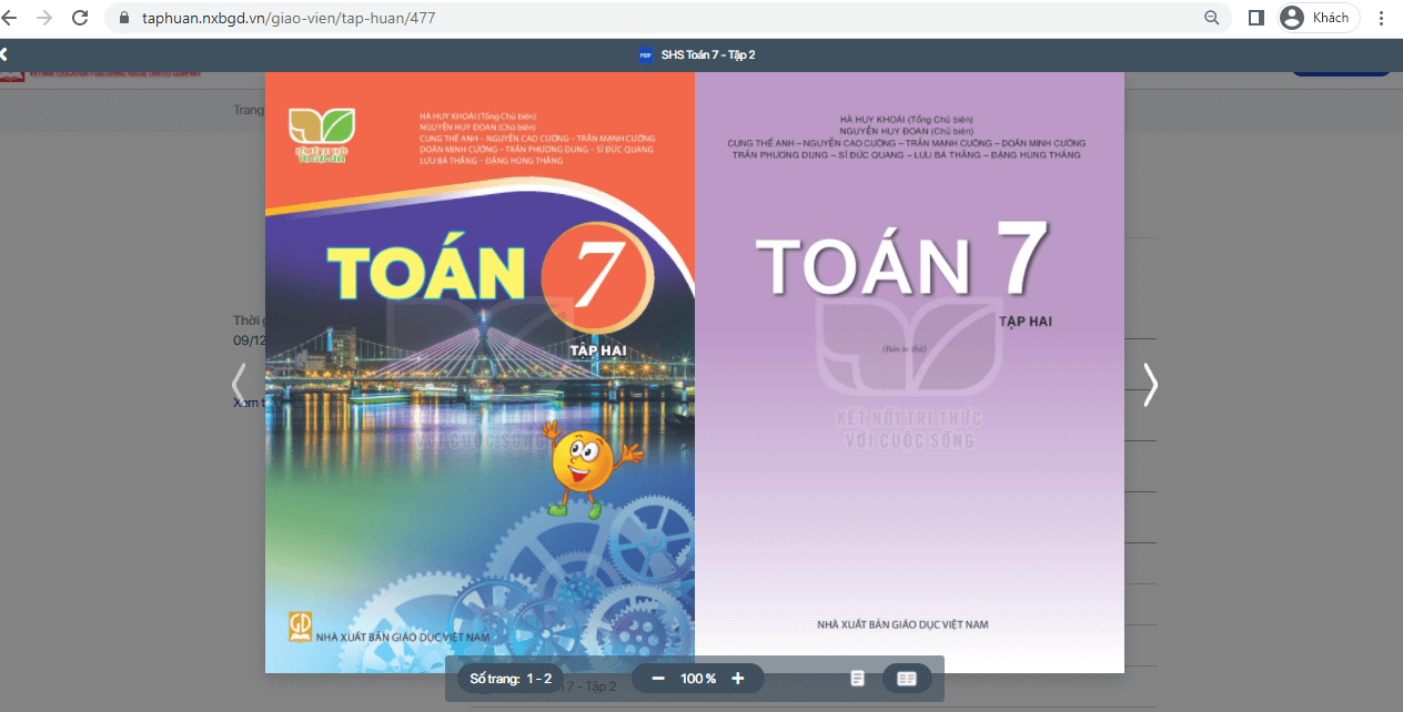 Sách Toán lớp 7 Kết nối tri thức | Xem online, tải PDF