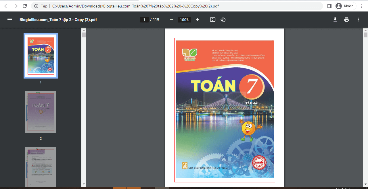 Sách Toán lớp 7 Kết nối tri thức | Xem online, tải PDF