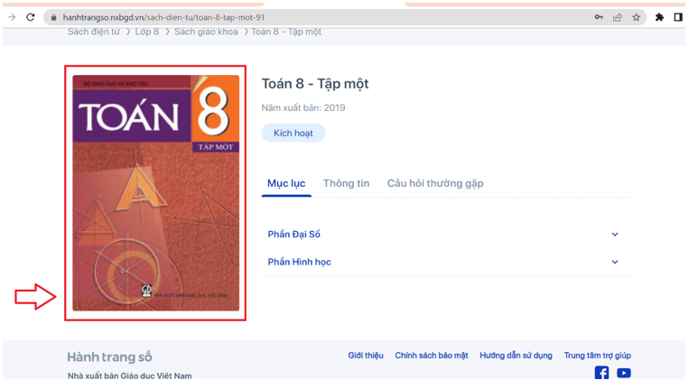 Sách Toán lớp 8 | Xem online, tải PDF (ảnh 1)