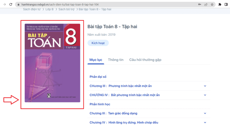 Sách Toán lớp 8 | Xem online, tải PDF (ảnh 1)