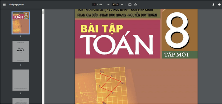 Sách Toán lớp 8 | Xem online, tải PDF (ảnh 1)