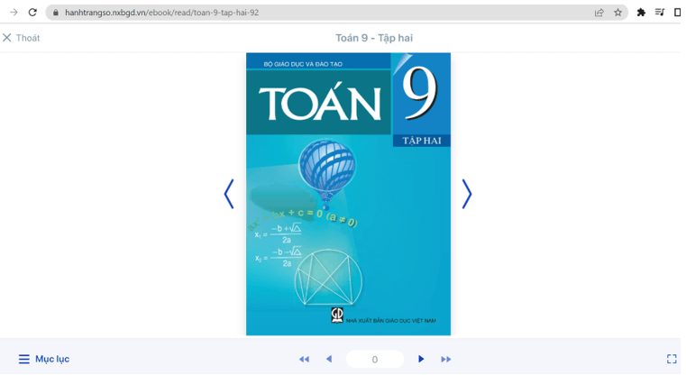 Sách Toán lớp 9 | Xem online, tải PDF (ảnh 1)