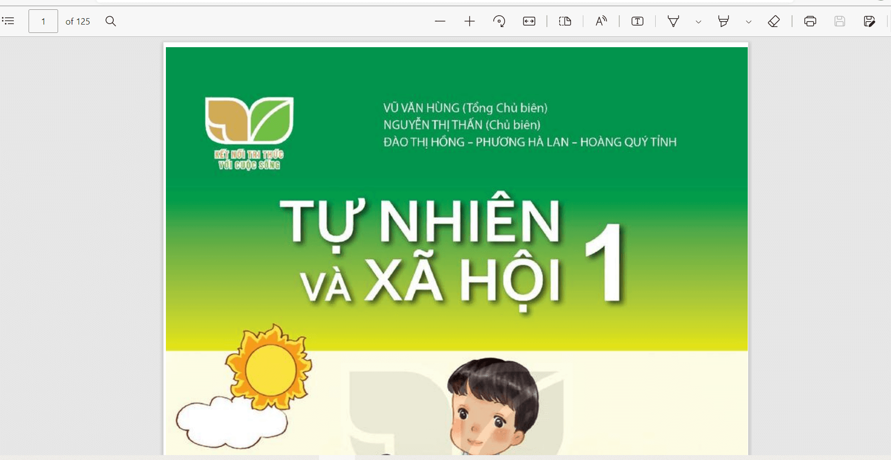 Sách Tự nhiên và xã hội lớp 1 Kết nối tri thức | Xem online, tải PDF