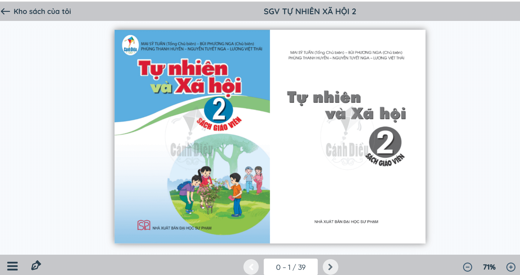 Sách Tự nhiên và xã hội lớp 2 Cánh diều | Xem online, tải PDF