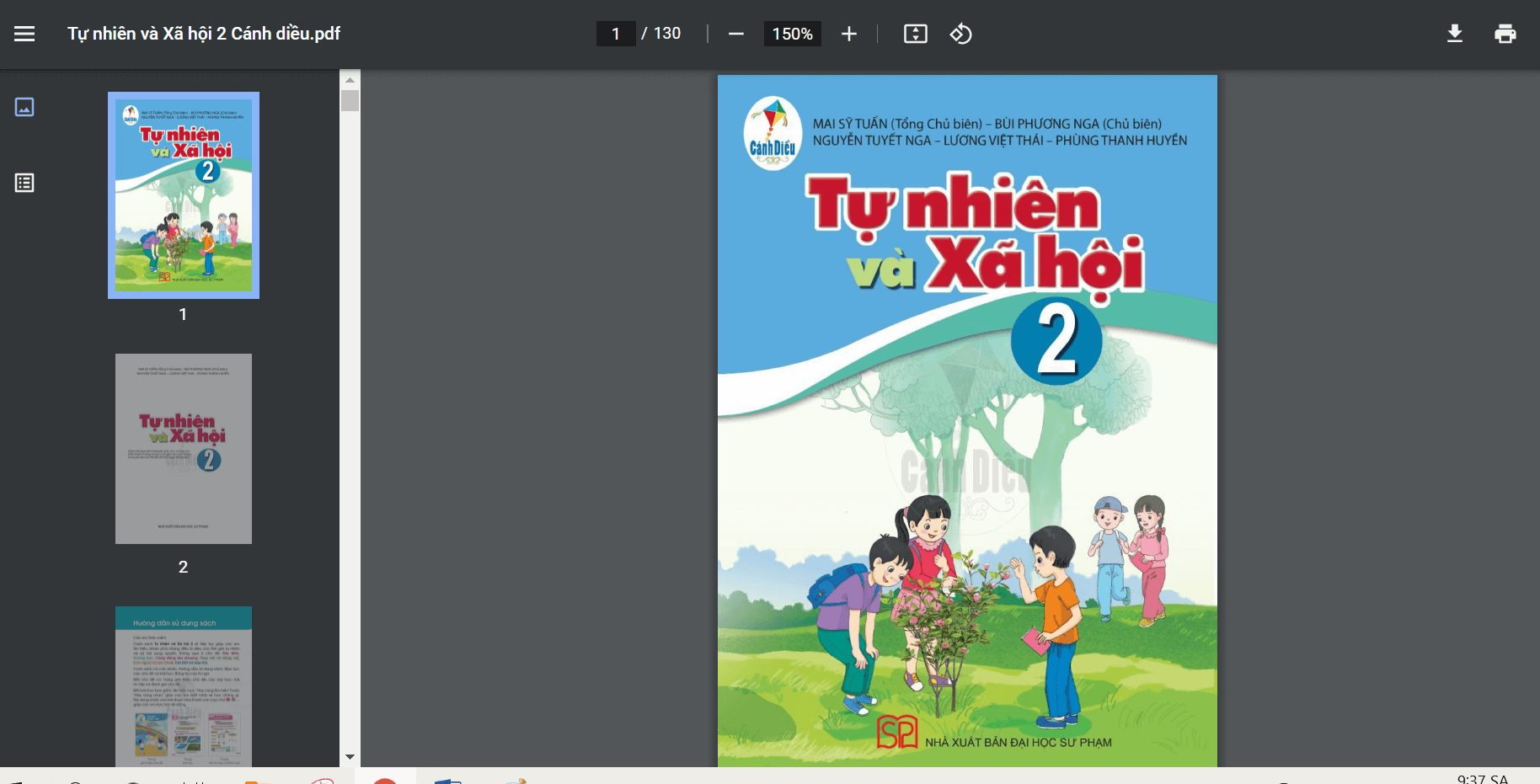 Sách Tự nhiên và xã hội lớp 2 Cánh diều | Xem online, tải PDF