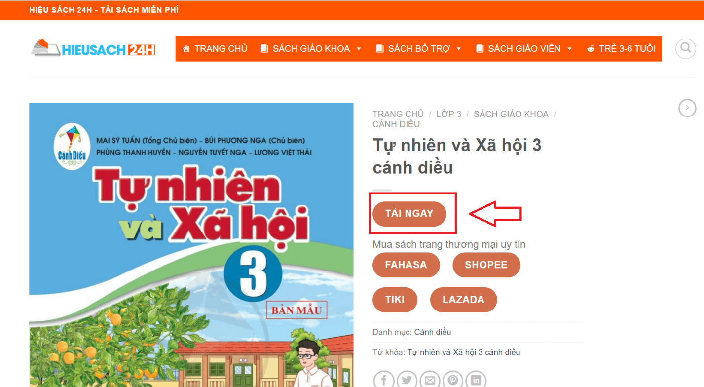 Sách Tự nhiên và xã hội lớp 3 Cánh diều | Xem online, tải PDF