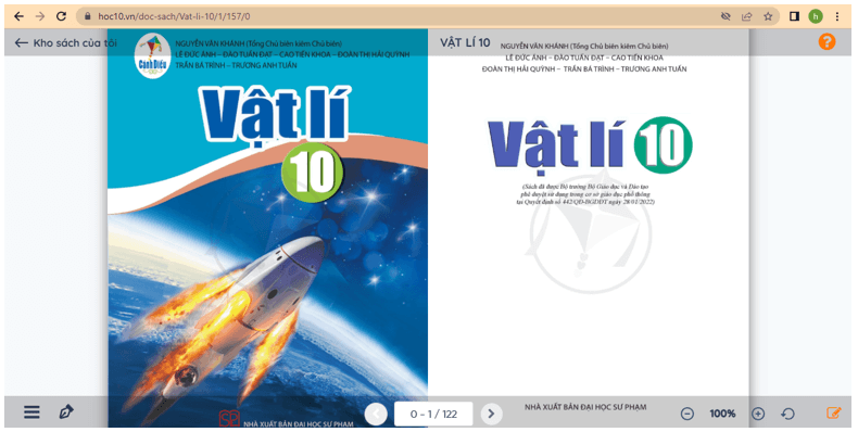 Sách Vật lí lớp 10 Cánh diều | Xem online, tải PDF (ảnh 1)