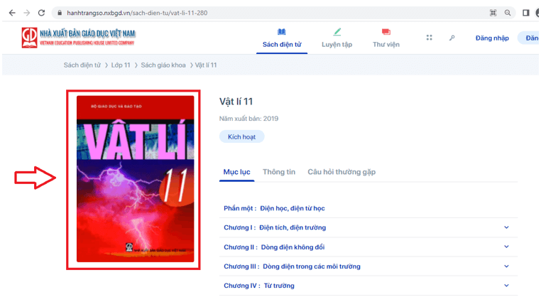 Sách Vật lí lớp 11 | Xem online, tải PDF (ảnh 1)