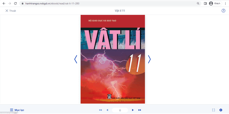 Sách Vật lí lớp 11 | Xem online, tải PDF (ảnh 1)