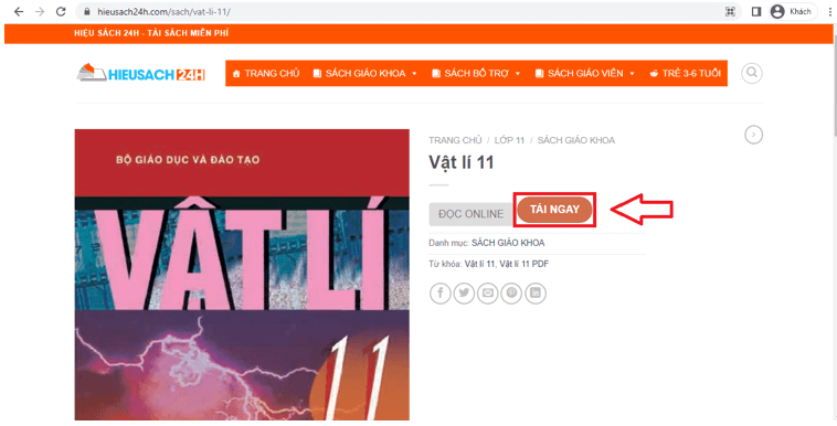 Sách Vật lí lớp 11 | Xem online, tải PDF (ảnh 1)