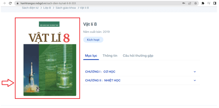 Sách Vật lí lớp 8 | Xem online, tải PDF (ảnh 1)