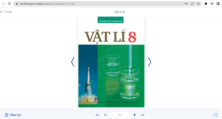 Sách Vật lí lớp 8 | Xem online, tải PDF (ảnh 1)