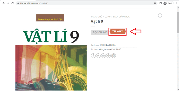 Sách Vật lí lớp 9 | Xem online, tải PDF (ảnh 1)