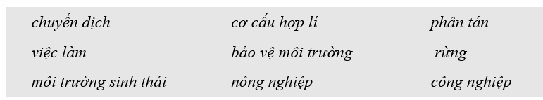 Điền các từ hoặc cụm từ đã cho vào chỗ trống  để hoàn thành đoạn thông tin về vai trò của trang trại ở nước ta