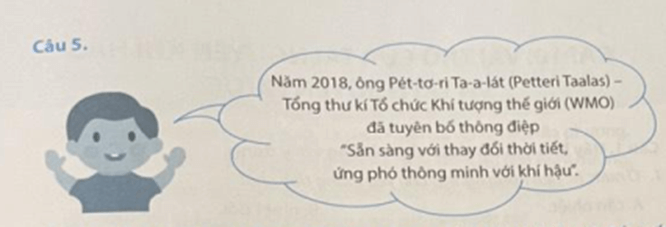 Em hãy viết một thông điệp ứng phó với biến đổi khí hậu