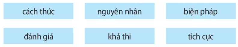 Em hãy chọn từ thích hợp điền vào chỗ trống để xác định các bước ứng phó với tâm lí căng thẳng