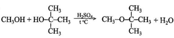 Methyl tert-butyl ether (MTBE) có công thức cấu tạo