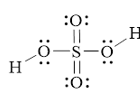 Hình bên là công thức Lewis của H2SO4