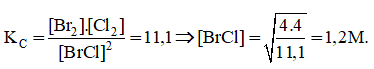 Bromine chloride phân huỷ tạo thành bromine và chlorine