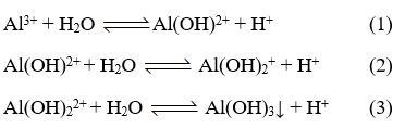 Trong dung dịch muối AlCl3 tồn tại các cân bằng hoá học sau