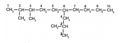 Gọi tên alkane sau theo danh pháp thay thế