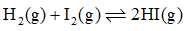 Cho 5 mol H2 và 5 mol I2 vào bình kín dung tích 1 lít và nung nóng đến 227oC