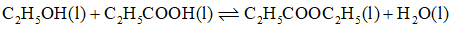 Ethanol và propanoic acid phản ứng với nhau tạo thành ethyl propanoate