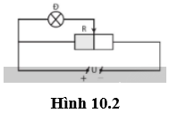 Một bóng đèn sáng bình thường với hiệu điện thế định mức là UĐ = 6 V 