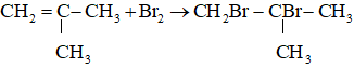 Khi cho một alkene tác dụng với nước bromine thu được một dẫn xuất của hydrocarbon