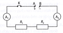 Cho sơ đồ mạch điện như hình bên. Nếu số chỉ của ampe kế A1 là 0,50 A