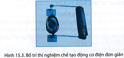 Thực hiện chế tạo mô hình động cơ điện theo gợi ý trang 47 SBT Khoa học tự nhiên 9