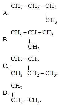 Alkane nào sau đây có mạch phân nhánh trang 69 Sách bài tập KHTN 9